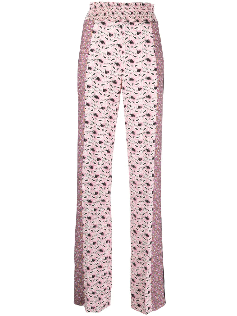 Paisley-Print Wide-Leg Trousers