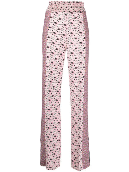 Paisley-Print Wide-Leg Trousers