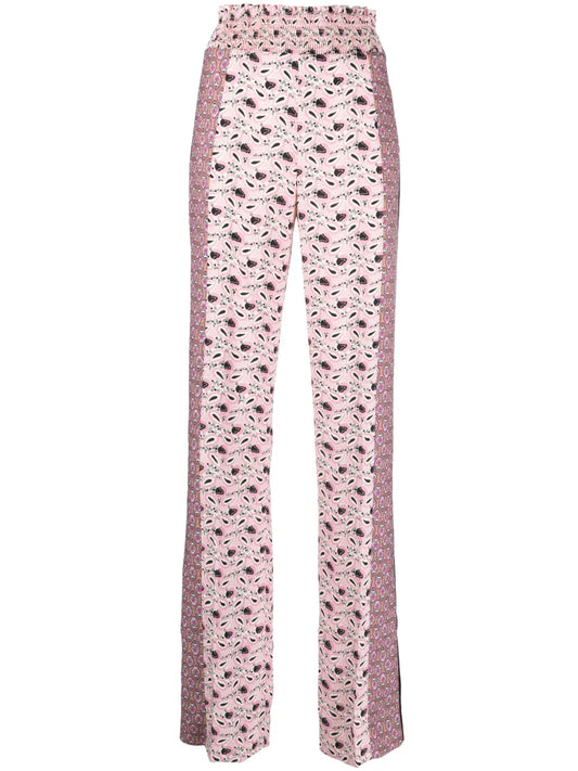 Paisley-Print Wide-Leg Trousers
