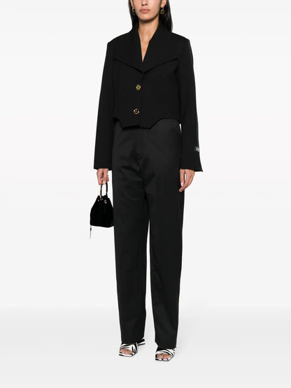 Cropped Virgin Wool-Blend Blazer