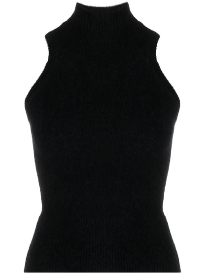 High-Neck Knitted Top