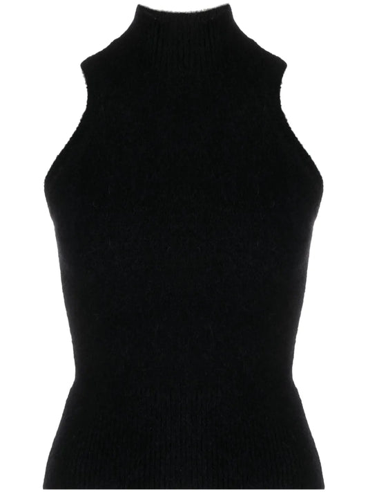 High-Neck Knitted Top