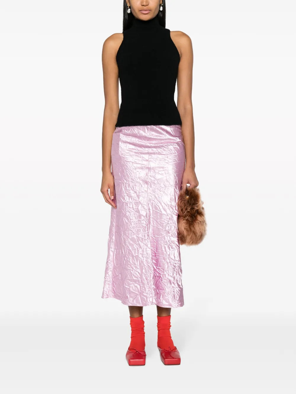 High-Neck Knitted Top