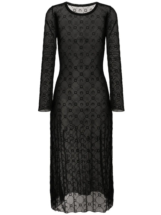 Moonogram Mesh Dress