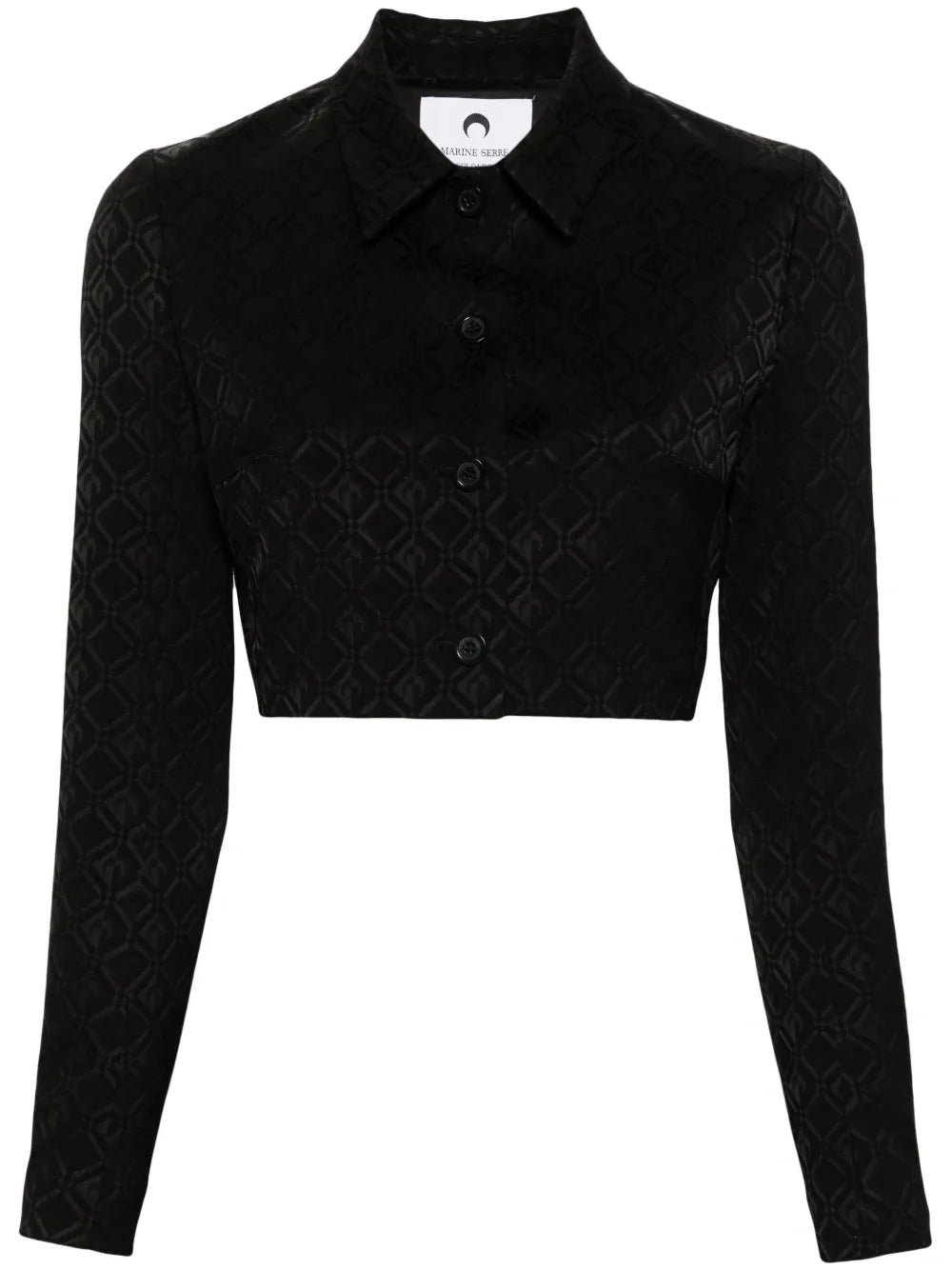 Moon Diamant-Jacquard Cropped Jacket