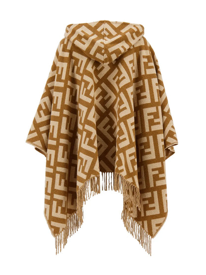 Jacquard Cashmere Poncho