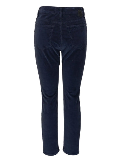 Logo-Appliqué Velvet Trousers