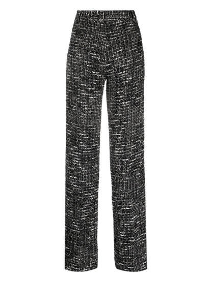 Straight-Leg Tweed Trousers