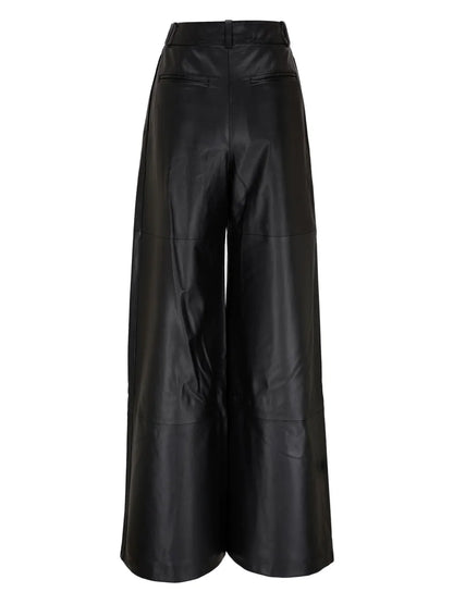 Luminosity Wide-Leg Leather Trousers