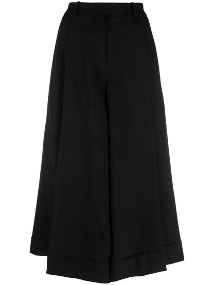 Pleated Wool Culottes