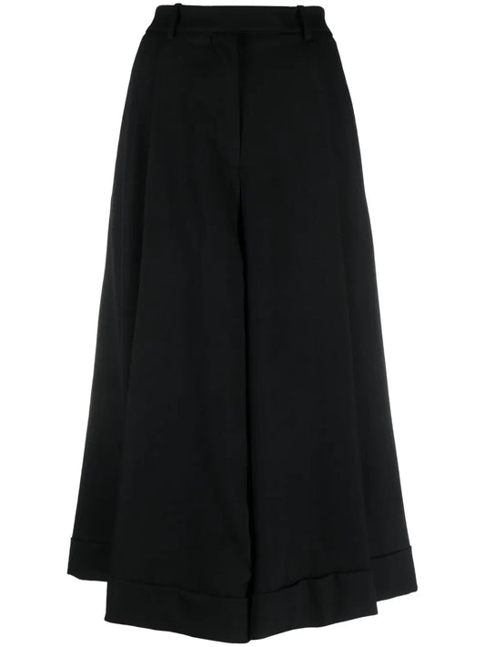 Pleated Wool Culottes