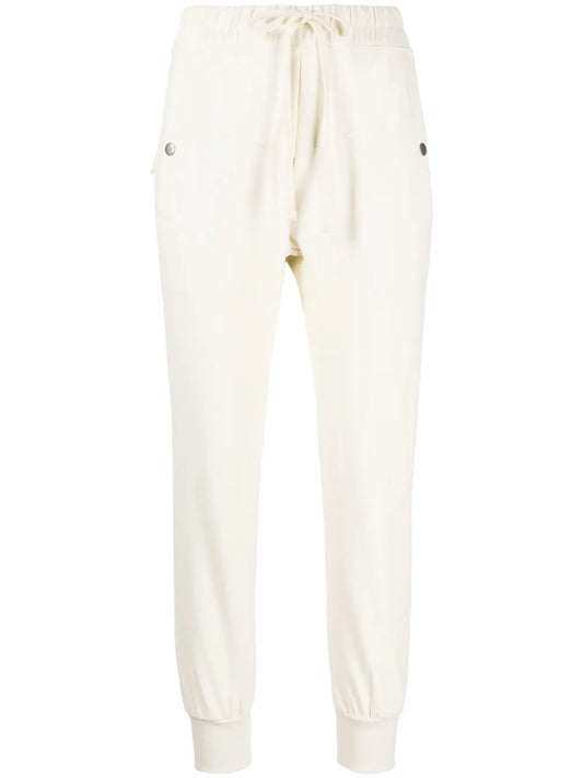 Drawstring Cotton-Blend Trousers