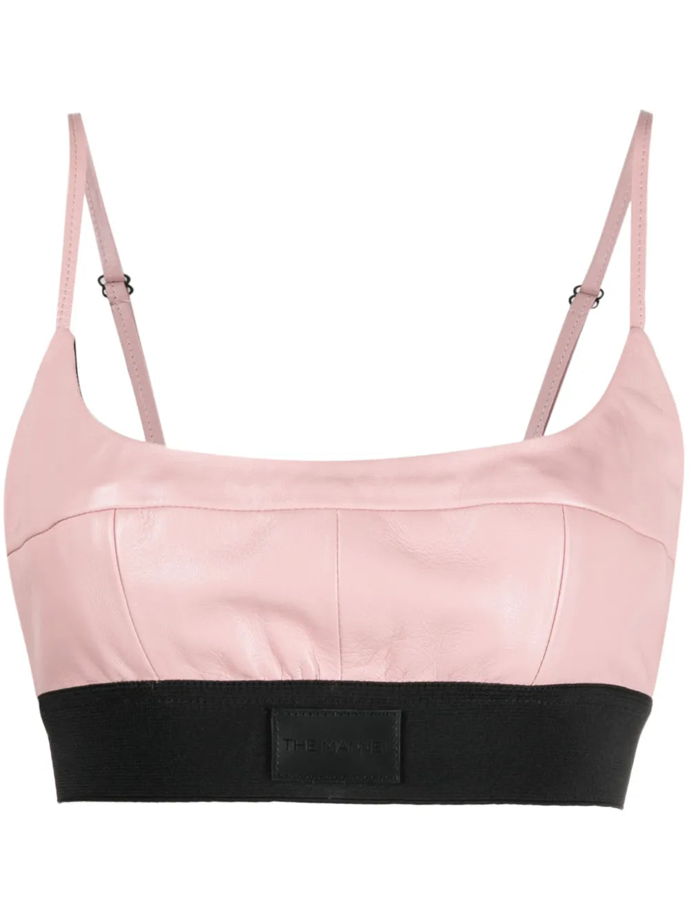 Catalina Logo-Patch Leather Top
