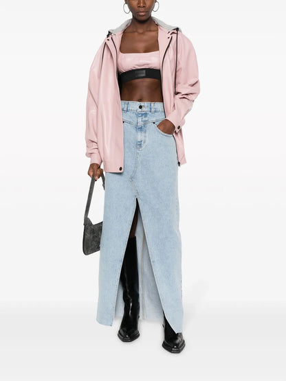 Catalina Logo-Patch Leather Top