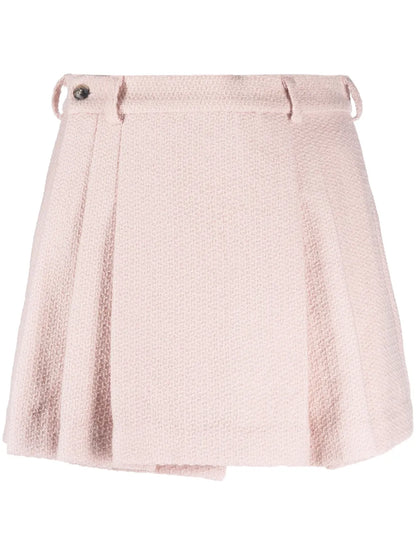 Bran High-Waisted Pleated Skirt