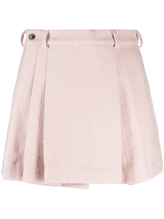 Bran High-Waisted Pleated Skirt