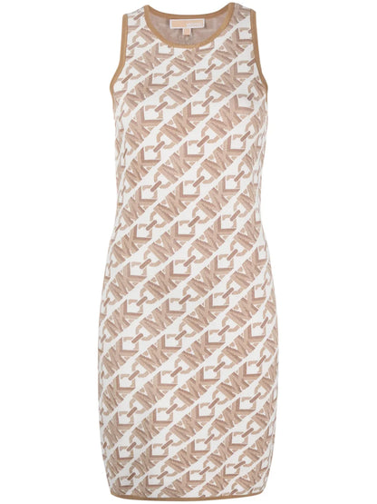 Monogram-Jacquard Sleeveless Dress