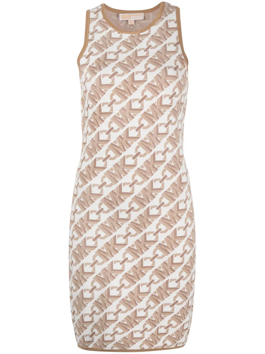 Monogram-Jacquard Sleeveless Dress