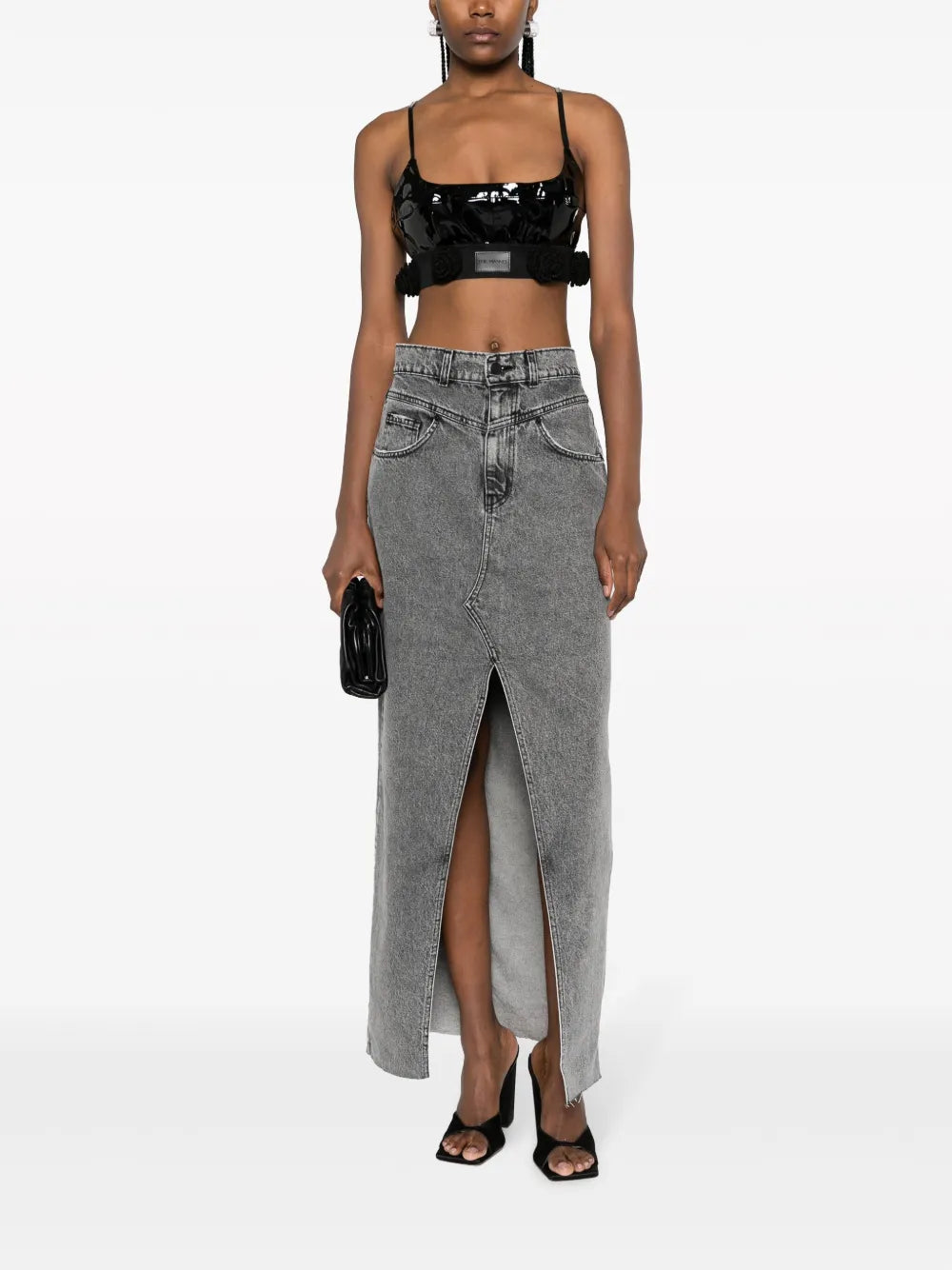 Catalina Cropped Leather Top