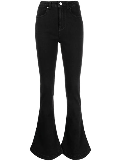 Logo-Patch Mid-Rise Flared Jeans