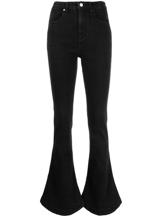 Logo-Patch Mid-Rise Flared Jeans