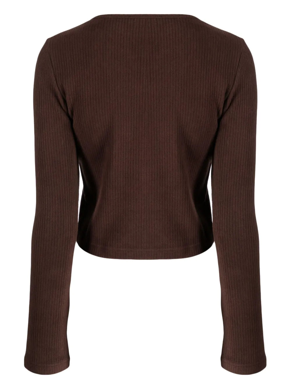 Ribbed Star-Stud Embellished Cropped Jacket
