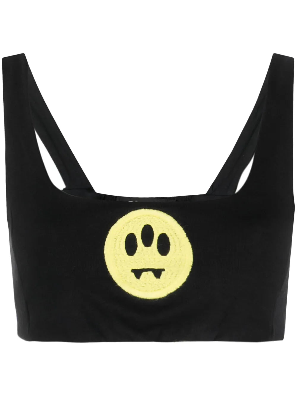 Smiley-Face Jersey Fleece Cropped Top
