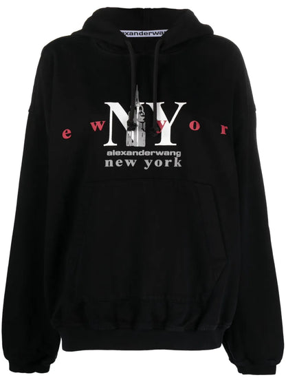 Logo-Print Cotton-Blend Hoodie