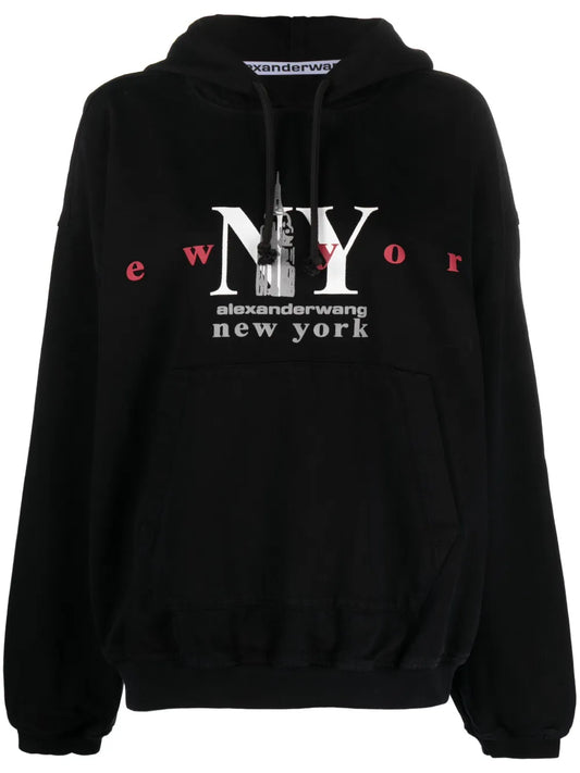 Logo-Print Cotton-Blend Hoodie