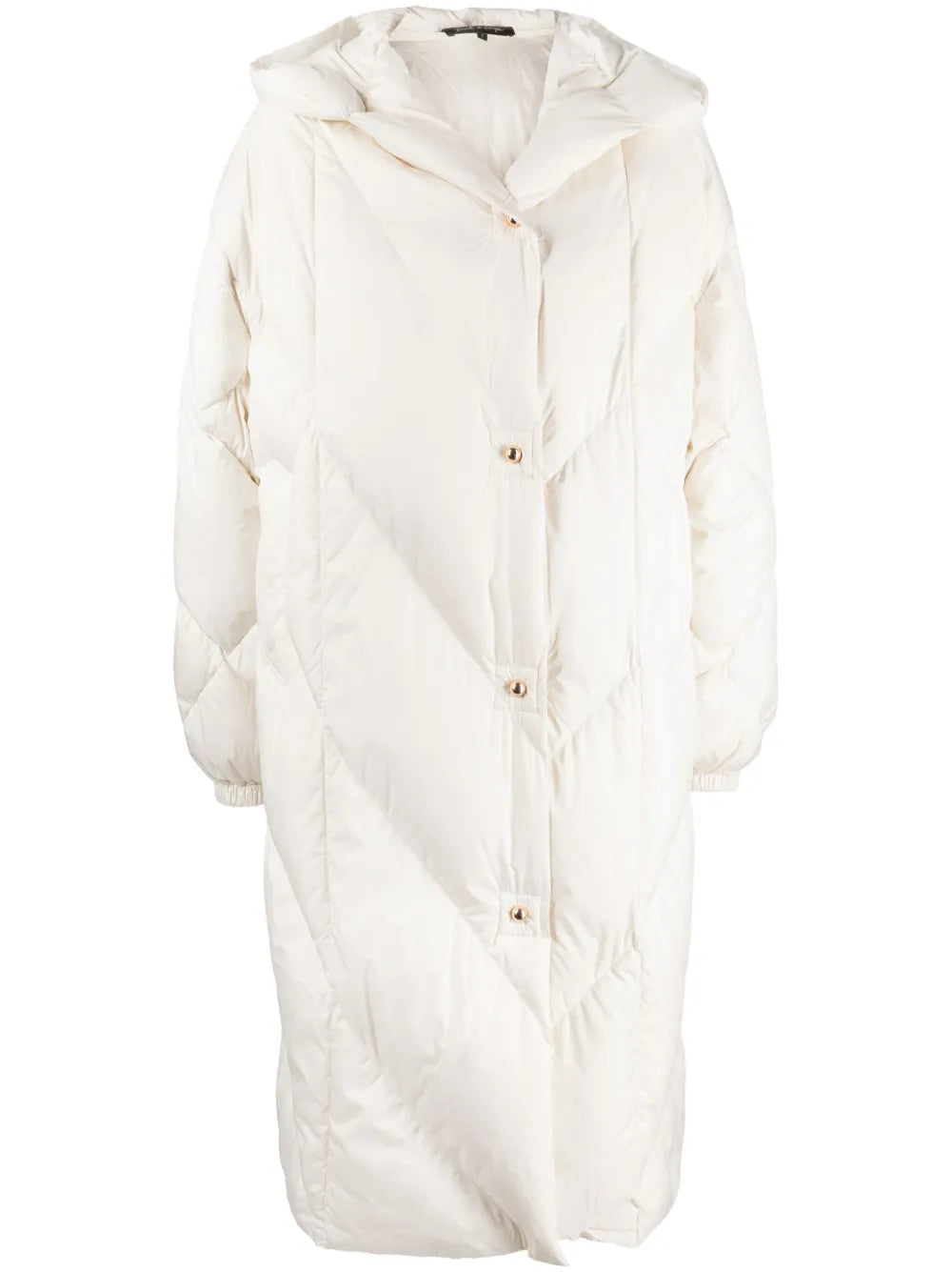 Diamond-Quilted Hooded Jacket