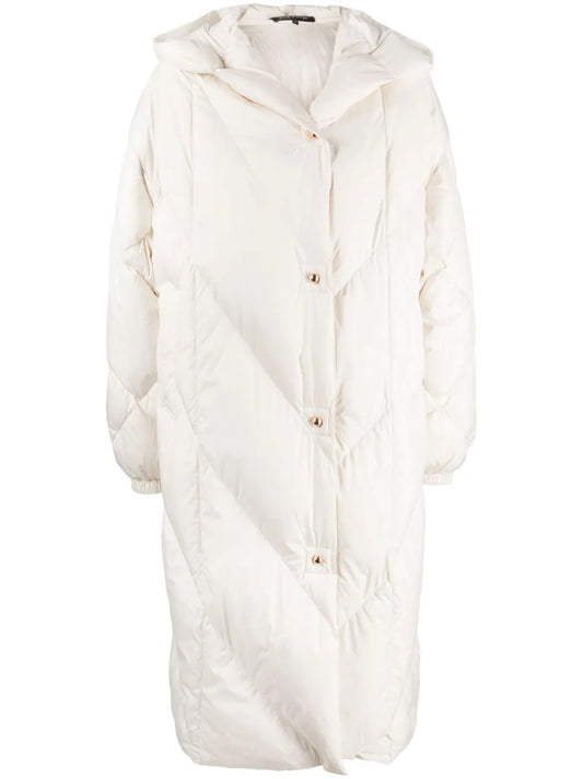 Diamond-Quilted Hooded Jacket