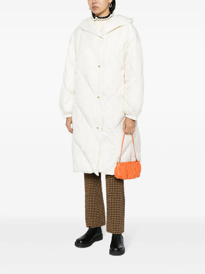 Diamond-Quilted Hooded Jacket