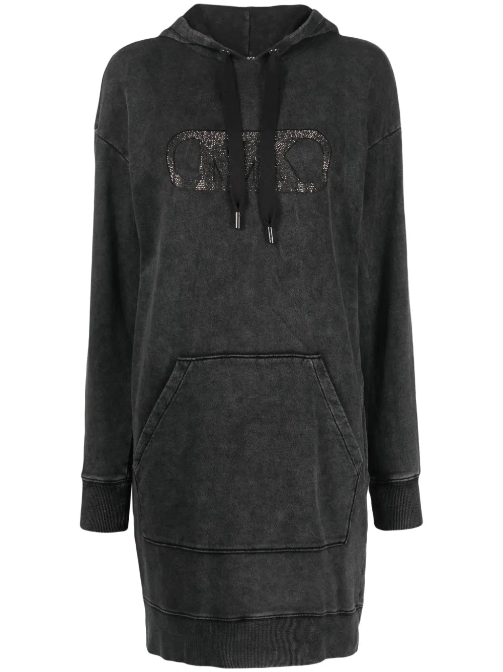 Logo-Embellished Distressed Sweatshirt Dress