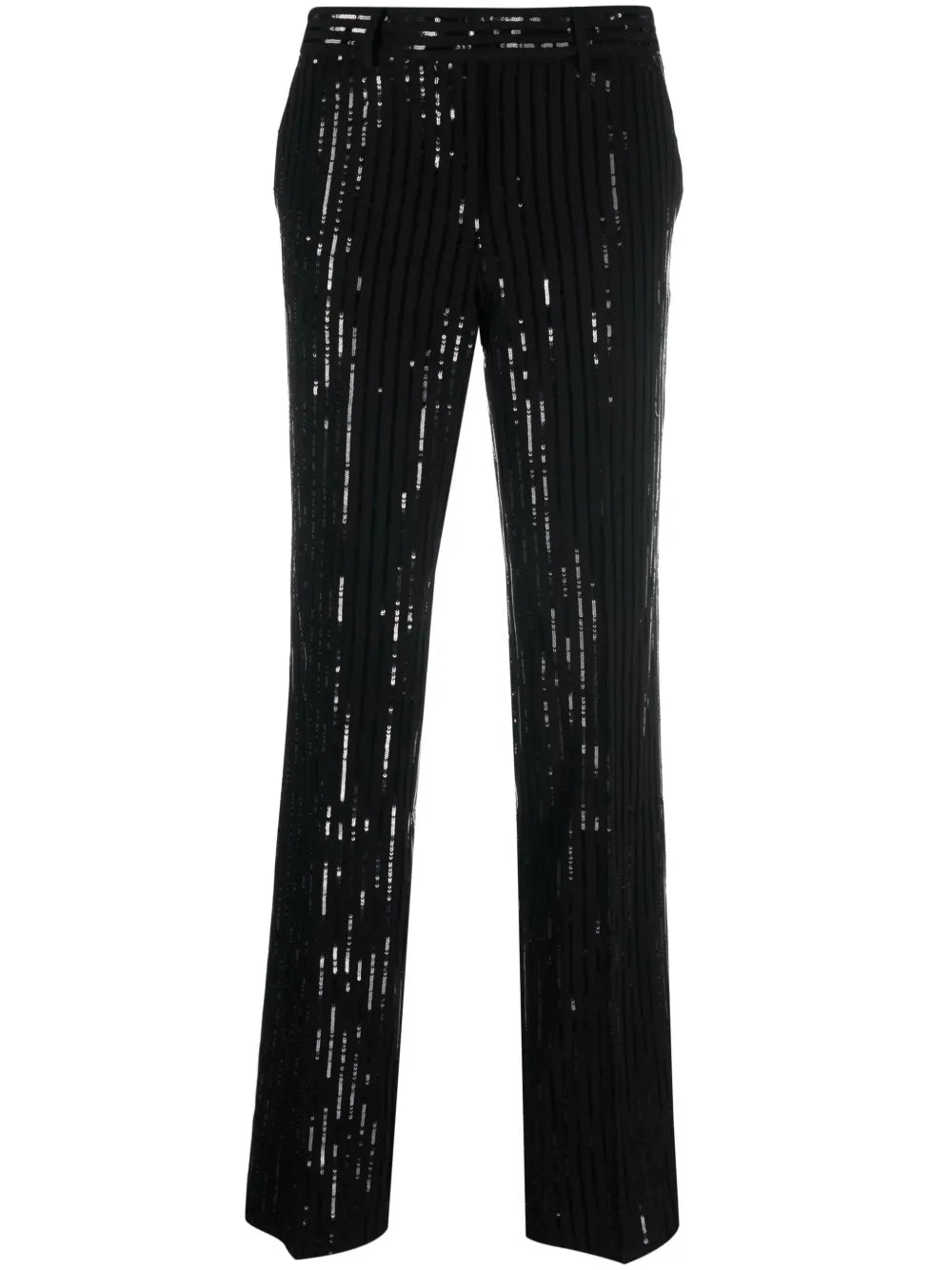 High-Waisted Sequin Trousers