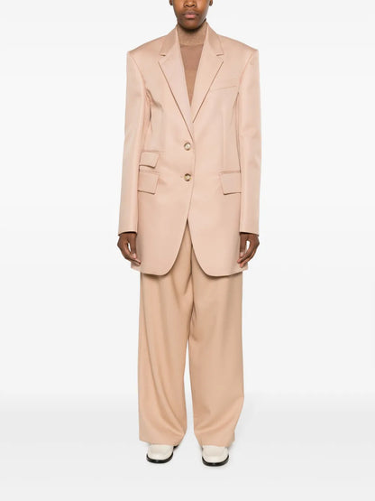 Notched-Lapels Single-Breasted Blazer