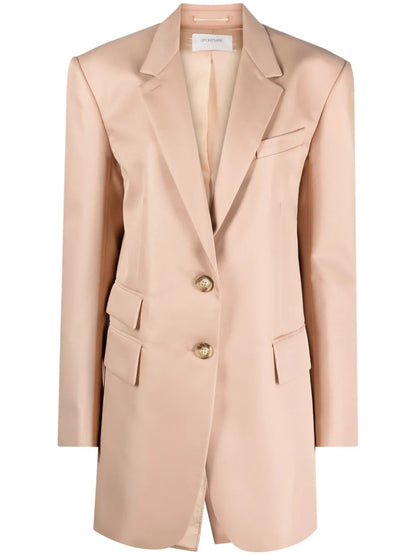 Notched-Lapels Single-Breasted Blazer