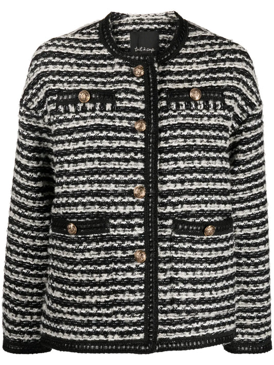 Striped Button-Up Jacket