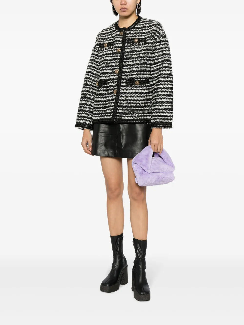 Striped Button-Up Jacket