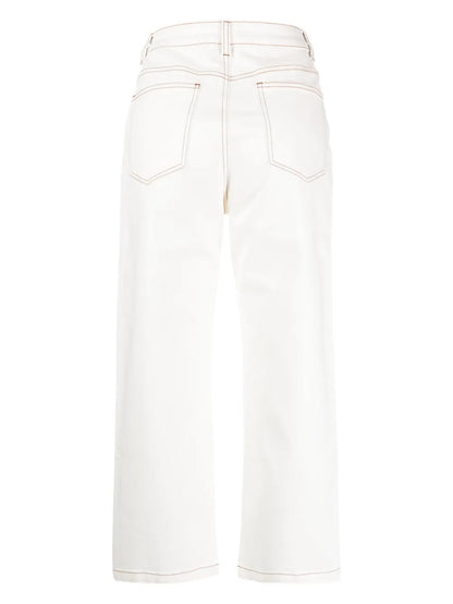 Horsebit-Embellished Mid-Rise Straight-Leg Jeans