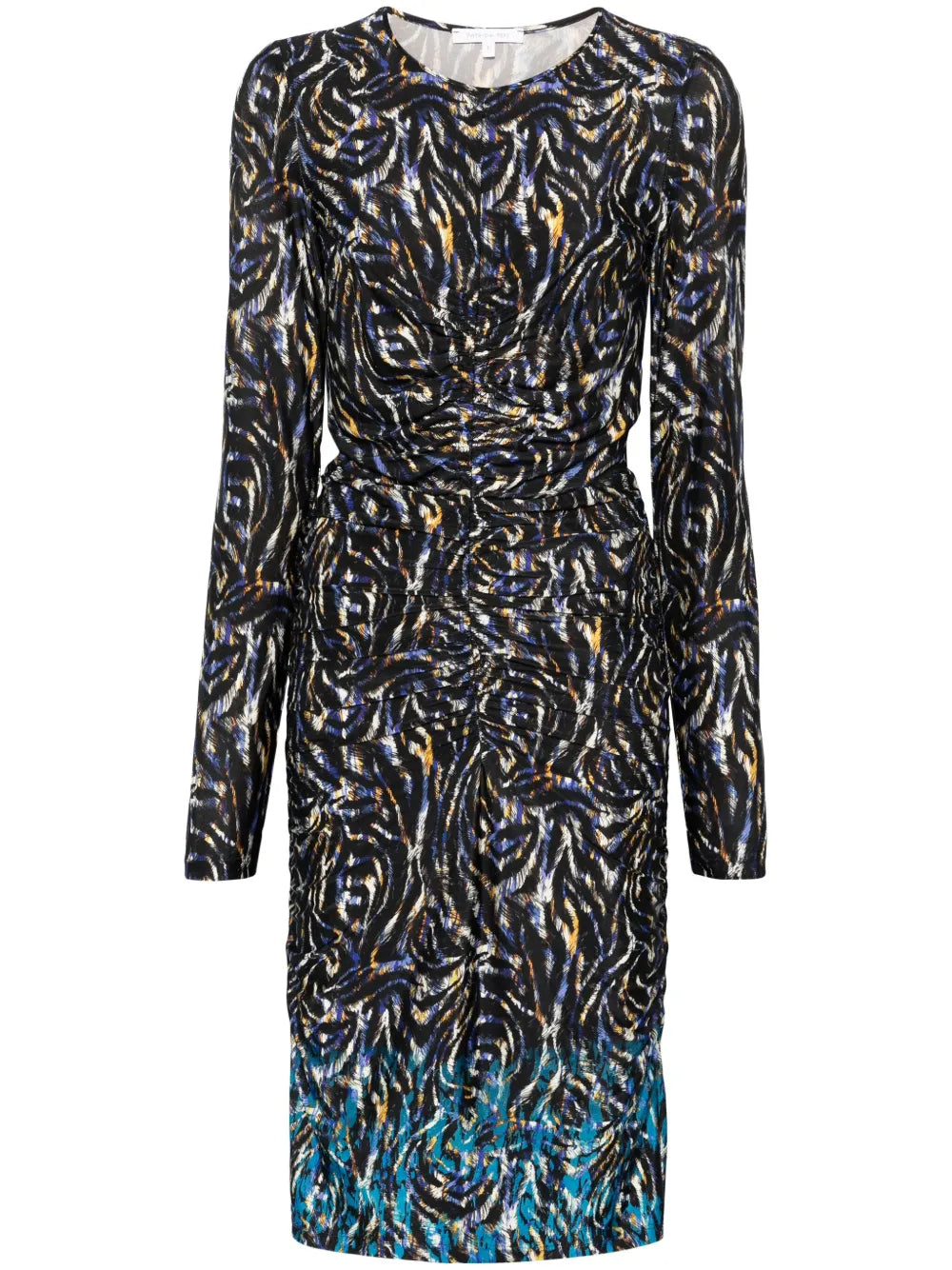 Abstract-Print Midi Dress