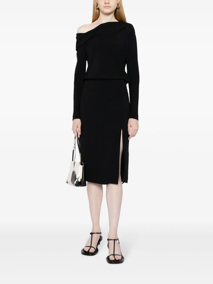 Off-Shoulder Midi Dress