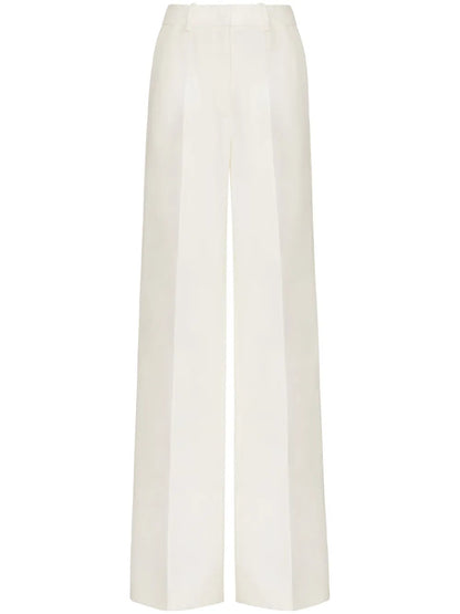 Crepe Couture Wide-Leg Trousers