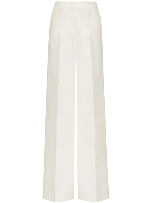 Crepe Couture Wide-Leg Trousers