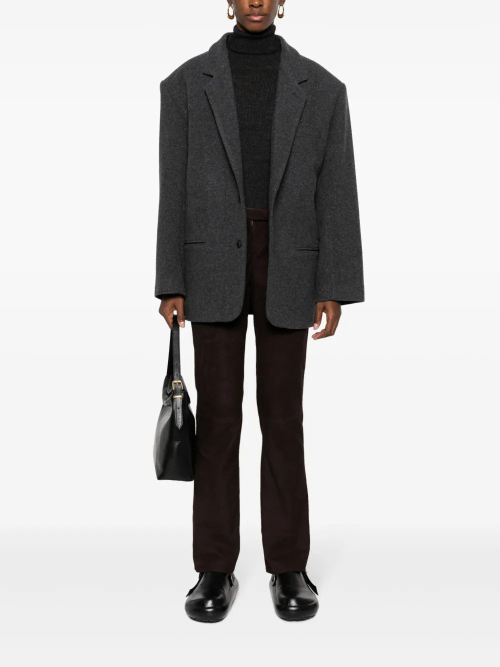 Flared Leather Trousers