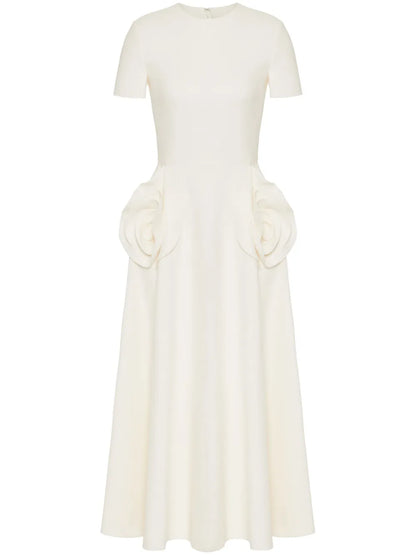 Crepe Couture Midi Dress