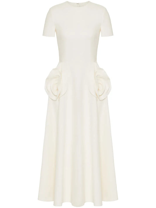Crepe Couture Midi Dress