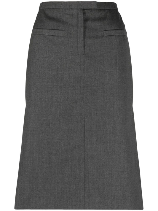 Logo-Patch Straight Skirt