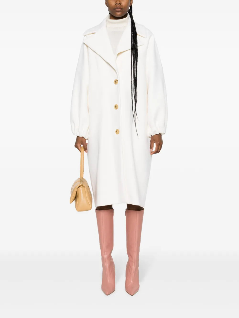 Single-Breasted Midi Coat