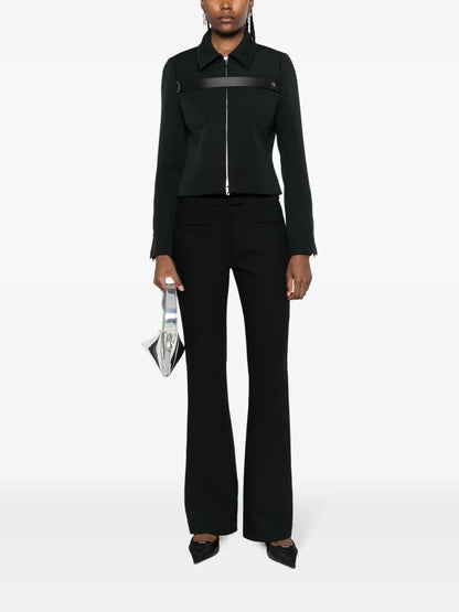 Crepe Flared Trousers