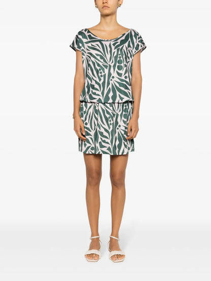Shiva Graphic-Print Minidress